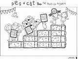 Coloring Peg Cat Pages Disney Problem Race Sheet Colors Car sketch template