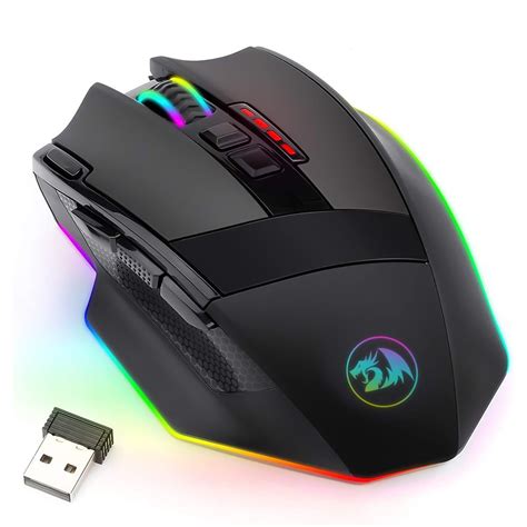 redragon  gaming mouse led rgb backlit mmo  programmable buttons