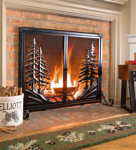 alpine fireplace screen  doors plowhearth decorative fireplace screens fireplace