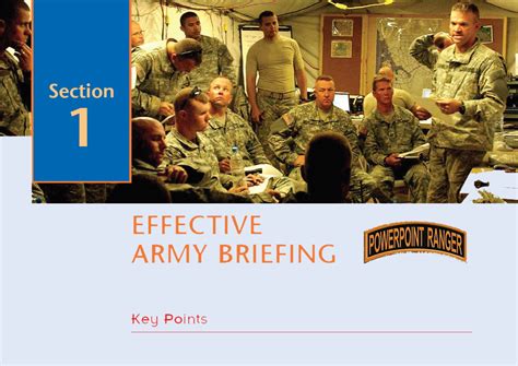 effective army briefing guide  powerpoint ranger pre