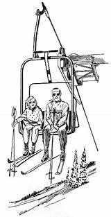Ski Lift Drawing Getdrawings sketch template