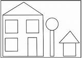 Shapes House Shape Preschool Template Game Activities Math Different Clipart Games Worksheet Worksheets Made Build Patterns Kids Make Templates Drawing sketch template