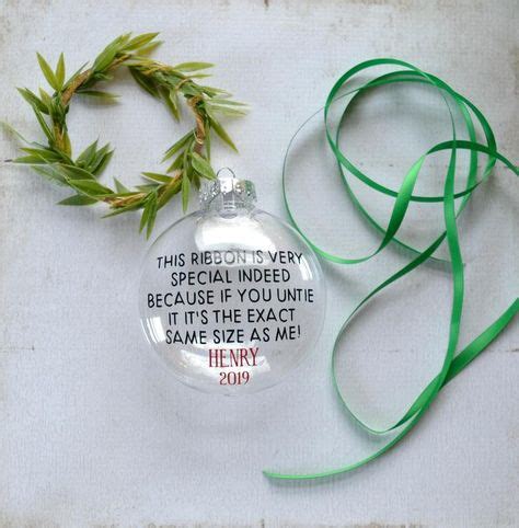 ribbon measurement ornament   perfect keepsake