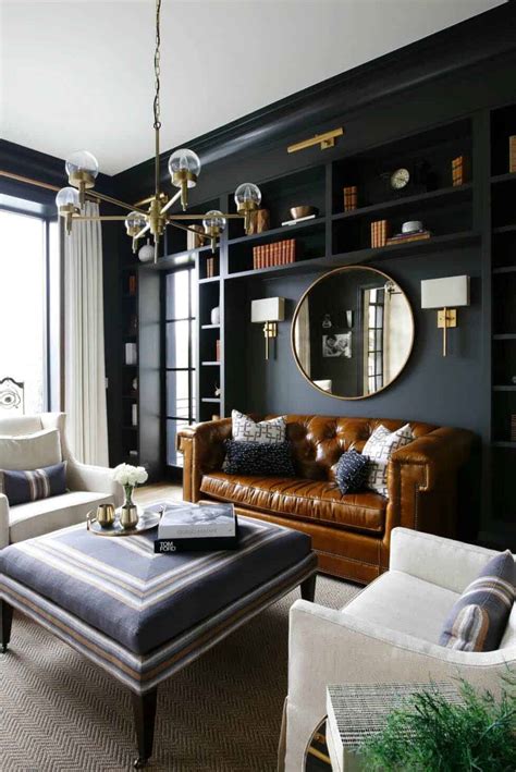gorgeous living rooms  black walls  create cozy drama