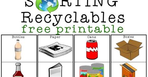 recycling sorting  printable recycling sorting recycling
