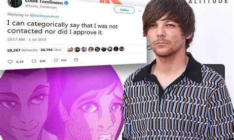 one direction singer louis tomlinson reacts to raunchy larry animated