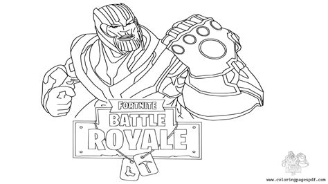coloring page  fortnite thanos skin