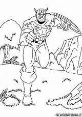 Coloring Pages Avengers Captain America Kids sketch template
