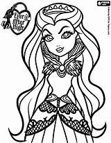 Raven Coloring Pages Ever After High Queen Getcolorings Color Print sketch template