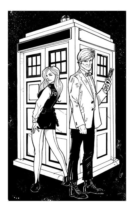 The 11th And Amy Pond Inks By Hodges Art On Deviantart Amy Pond
