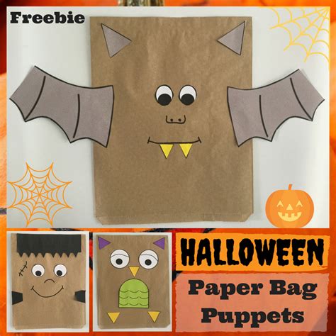 foundation   halloween paper bag puppet freebie