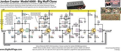 pin  electronic schematics guitar pedals