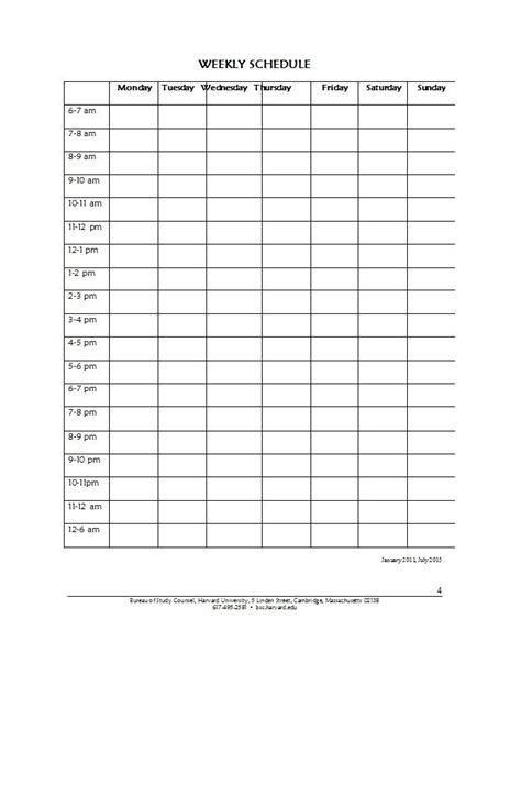 printable planner  hour time slots image  weekly planner