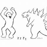 Godzilla Xcolorings sketch template