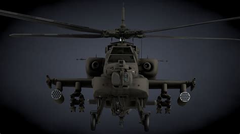 3d Model Ah 64a Apache Vr Ar Low Poly Cgtrader