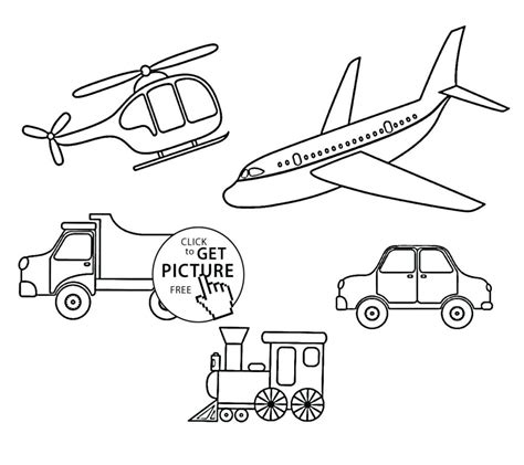 transportation coloring pages  preschoolers  getcoloringscom