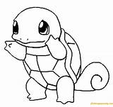 Pages Squirtle Online Coloring Color Print sketch template
