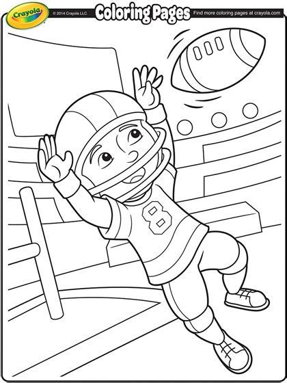 football wide receiver  crayolacom sports coloring pages football