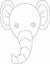 Elephant Mask Coloring Printable Face Kids Template Animal Muskrat Masks Pages Print Templates Clipart Studyvillage Elefante Visit Felt Party Getcolorings sketch template