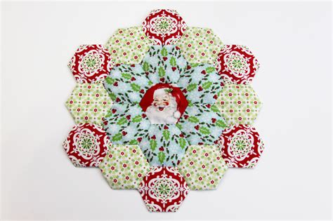 vintage style hexagon christmas pillow