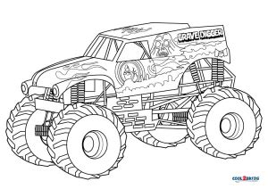printable grave digger monster truck coloring pages  kids