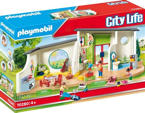 playmobil city life  daycare centre rainbow amazoncouk toys games
