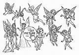 Coloring Pages Girls Tinkerbell Wuppsy Printable Fairies Fairy sketch template