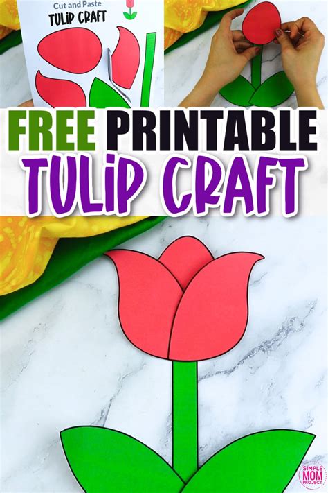 printable tulip craft template simple mom project