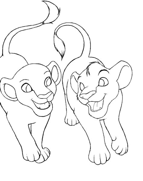 baby lion coloring page picture animal place