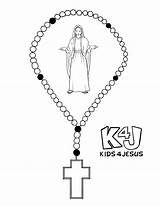 Rosary Rosaries sketch template