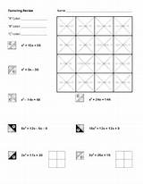 Algebra Coloring Factoring Review Worksheet Math Middle School Resource sketch template