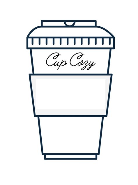 printable cup cozy display template ad  etsy