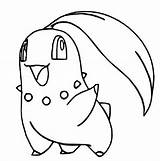 Pokemon Chikorita Coloring Pages Morningkids Drawings Pokémon sketch template