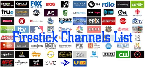firestick channels list  movies tv shows  tv sports  tech