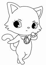 Jewelpet Coloring Pages Cartoons Coloriage Popular Drawing Drawings sketch template