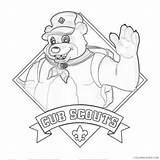 Cub Scouts Webelos Coloring4free Cubs sketch template