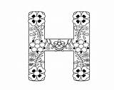 Letter Coloring Pages Printable Adult Letters Alphabet Kids sketch template