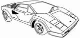 Lamborghini Countach Coloringhome Sportive Gratuitement 123dessins sketch template