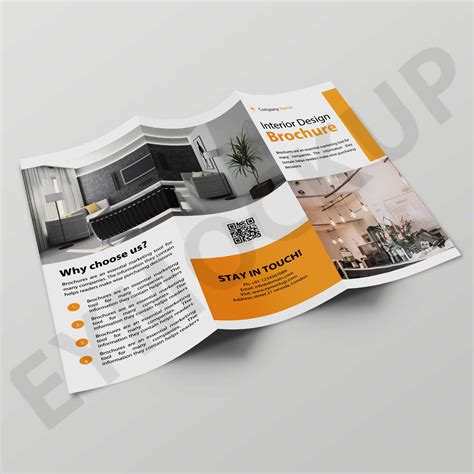 premium furnishing tri fold brochure template