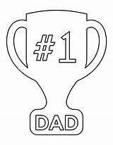 Coloring Dad Trophy Number Pages Printable sketch template
