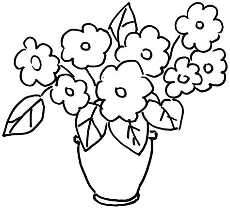 vaze cu flori de desenat desene de colorat ideas