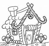 Christmas Coloring Pages Gingerbread House Color Getcolorings sketch template