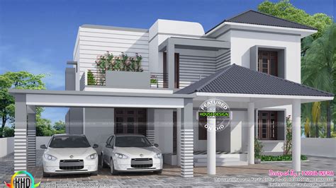 simple  elegant modern house kerala home design  floor plans