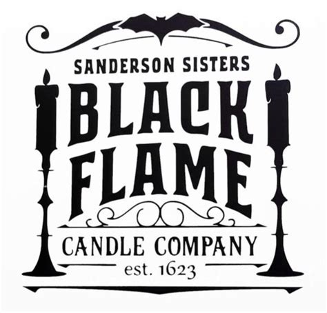 hocus pocus black flame candle printable