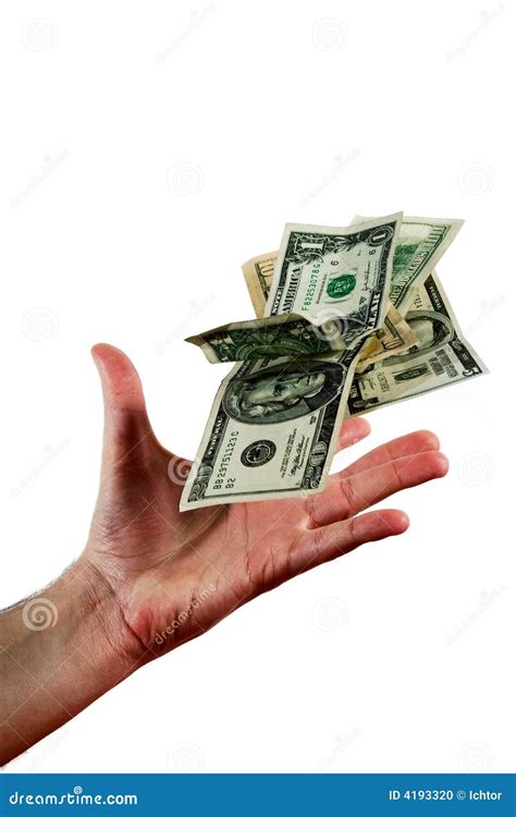 hand throwing money stock photo image