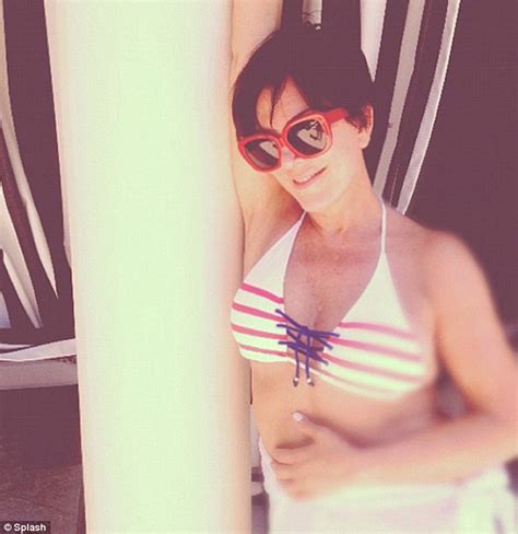 kris jenner shows off her trim tummy in a patriotic red white and blue
