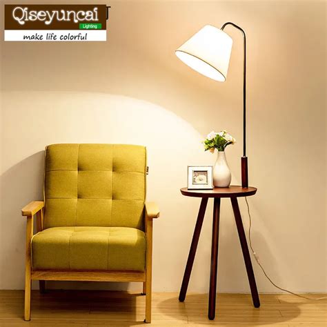 buy qiseyuncai nordic living room wood floor lamp personality creative fashion