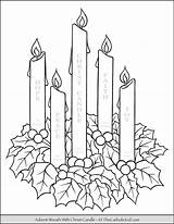 Advent Wreath Coloring Candle Pages Thecatholickid Christmas Names Hope sketch template