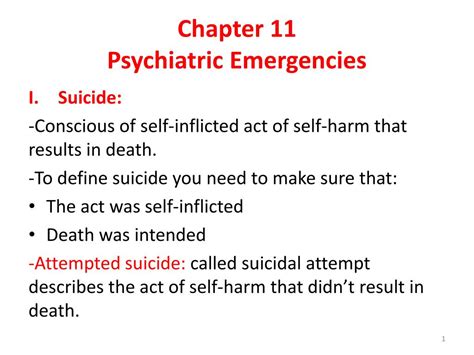 ppt chapter 11 psychiatric emergencies powerpoint