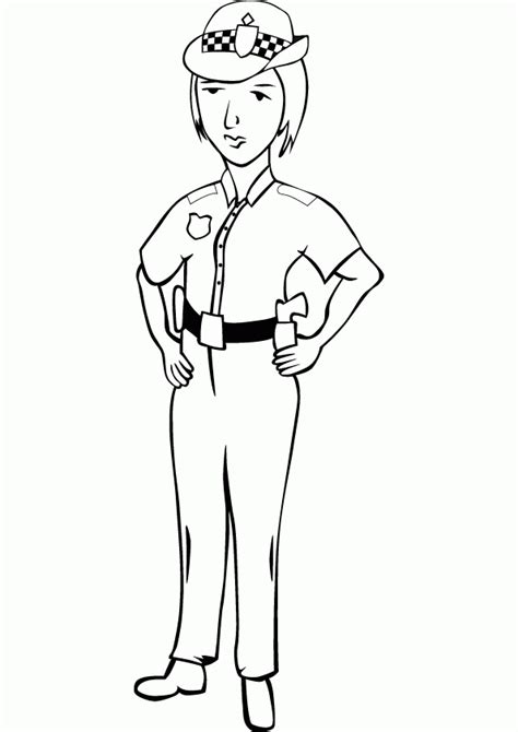 coloring pages police officer